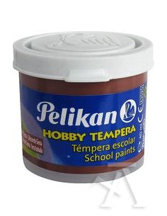 C 6 botes tempera pelikan 40ml color siena tostado nº190